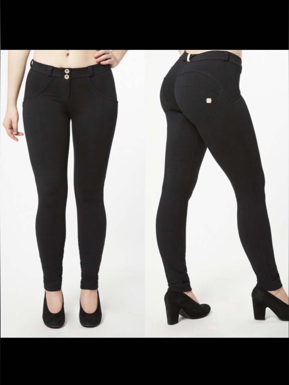 Freddy Livify WR UP Push Up Pant Legging Classic Black Medium Size 6